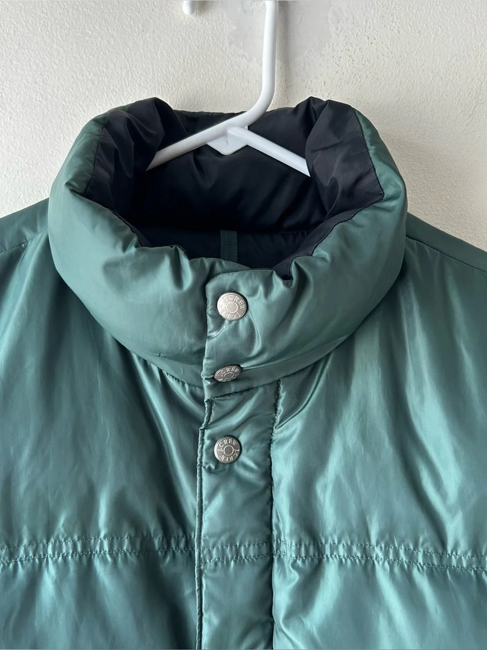 Vintage J. Crew JCPL201 Down Puffer Vest Forest Green Medium